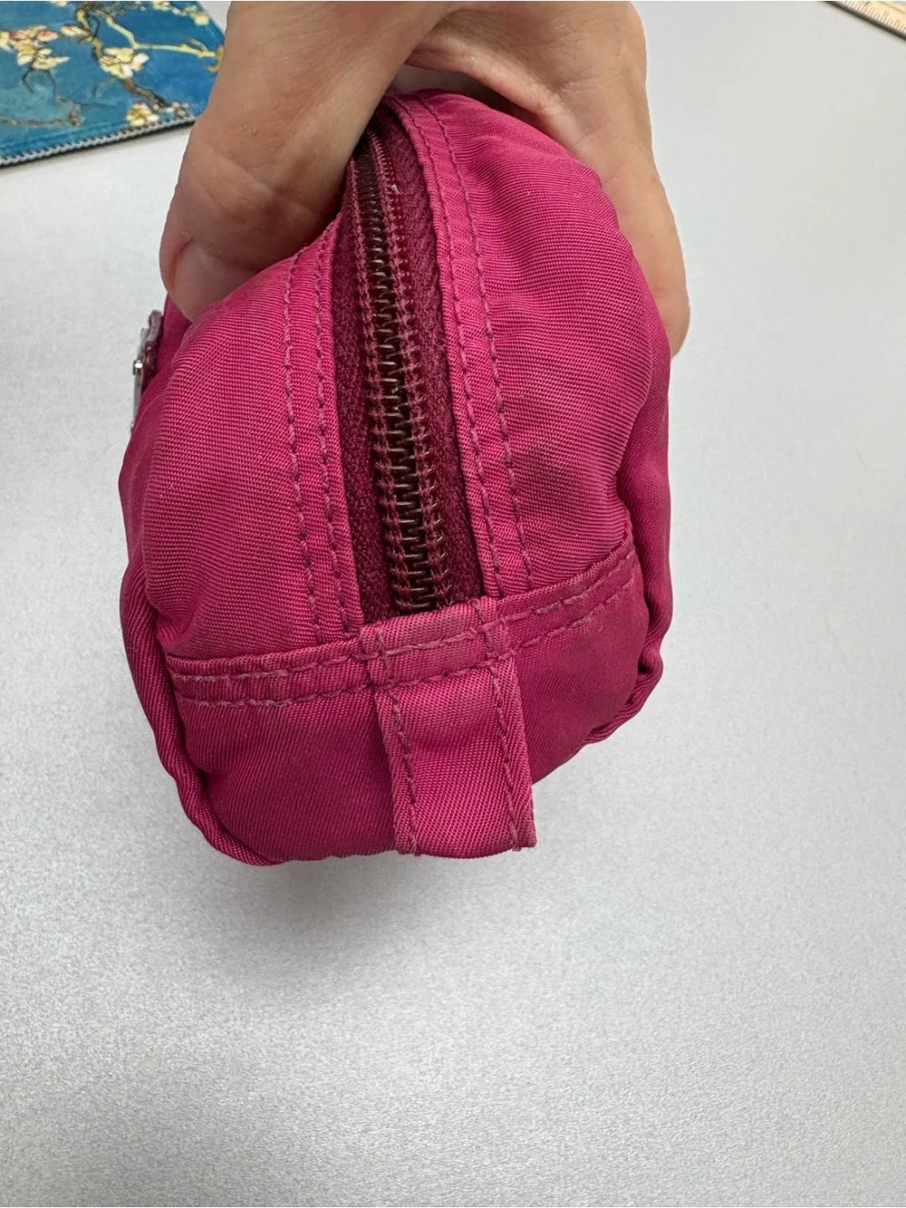 ✨ Authentic PRADA Pink Tessuto Vela Nylon Cosmetic Pouch Bag ✨